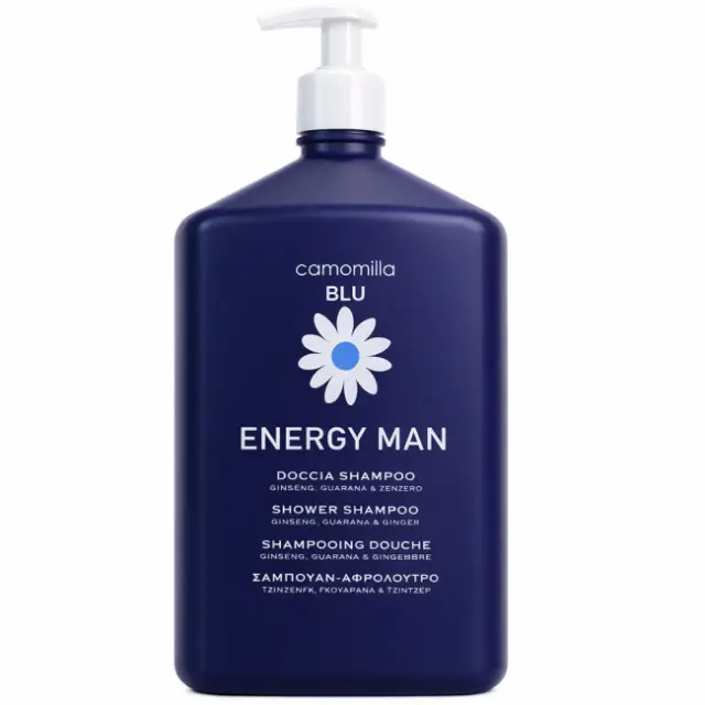 Camomilla Blu Energy Man 2in1 Shower & Shampoo 2σε1 Kαθαριστικό Mαλλιών & Σώματος για Άνδρες, 1000ml