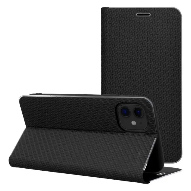 Θήκη LUNA Book Carbon for IPHONE 13 Pro black 3