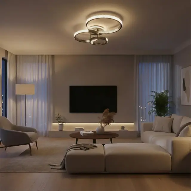DIAMOND LED Φωτιστικό Οροφής 100W CCT με Χειριστήριο Μαύρο Ματ KLV-101-0226