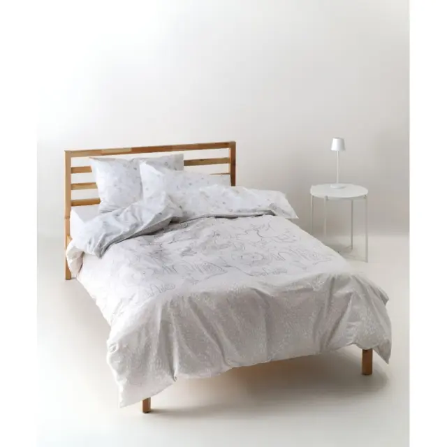 Σετ Παιδικά Σεντόνια Ημίδιπλα 3 Τεμαχίων Kentia Canopy White-Greige 190x270