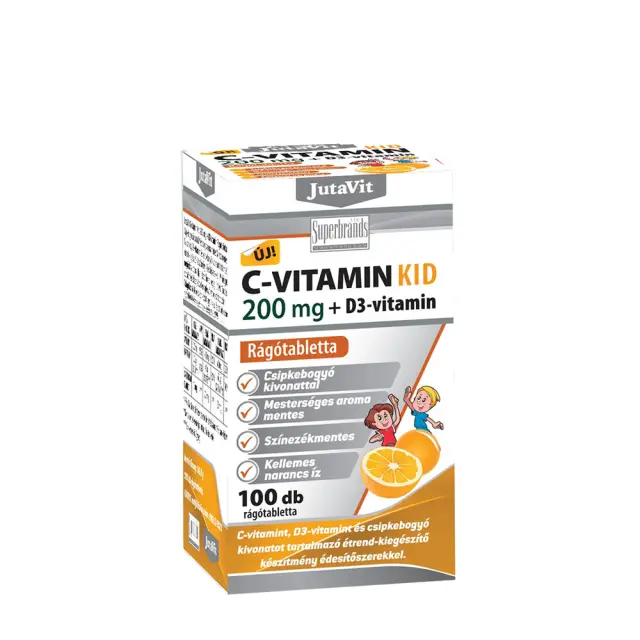 JutaVit Vitamin C 200 mg + D3 Kid Chewables