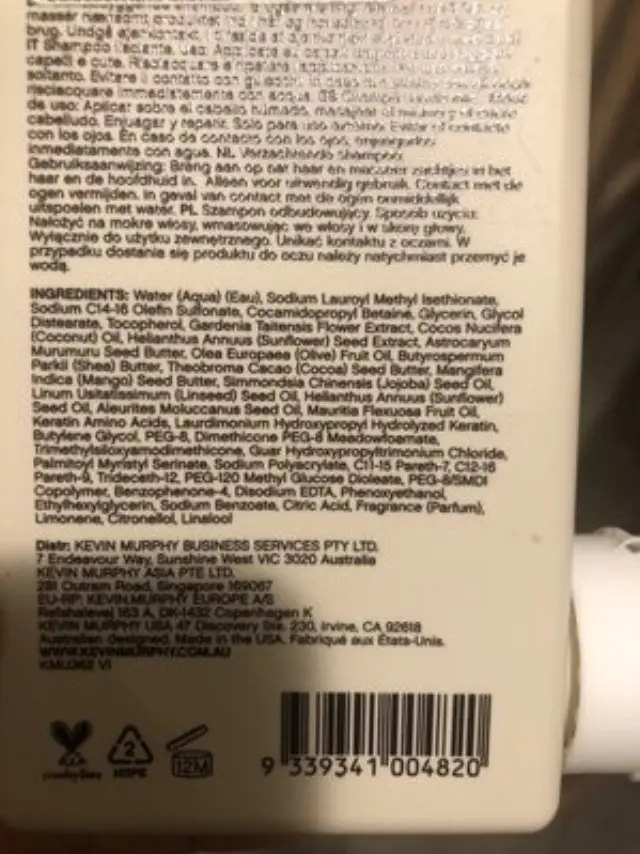 Kevin Murphy Smooth.Again.Wash smoothing shampoo for coarse and unruly hair 250 ml 2