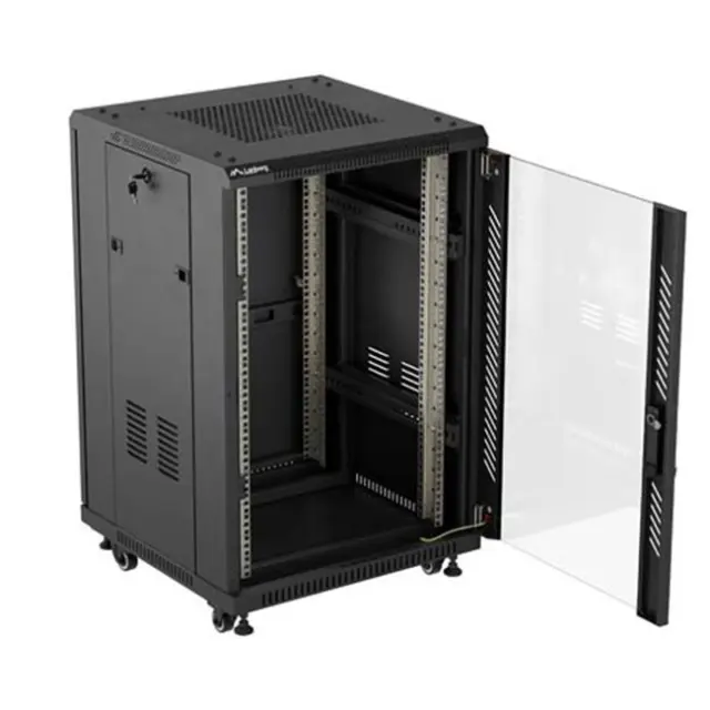 Lanberg Καμπίνα Rack 19" 18U 600X600 Black (FF01-6618-12B)