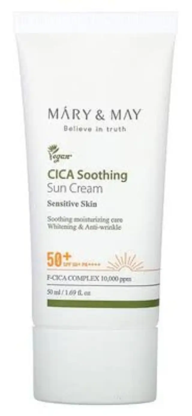 Mary + May CICA Soothing Sun Cream SPF 50+ Pa++++ – Αντιηλιακό με καταπραϋντικές ιδιότητες 50ml