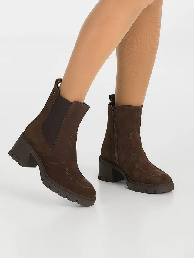 Donna Serena Μποτάκια Γυναικείο δέρμα Nubuck Καφέ DSE/5852 TDM 2