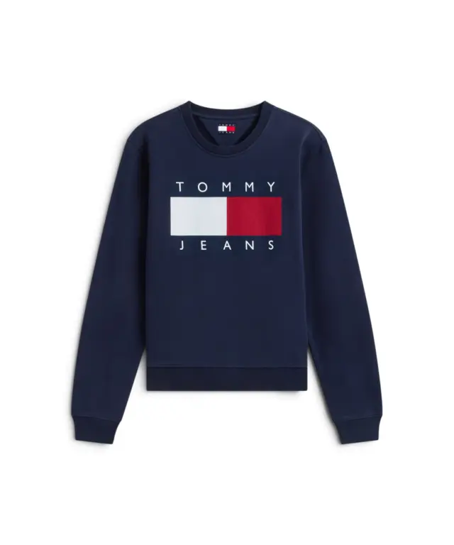 Tommy Hilfiger - Γυναικείο Φούτερ Flag Badge Crew Neck DW0DW23906-C1G Μπλε Σκούρο