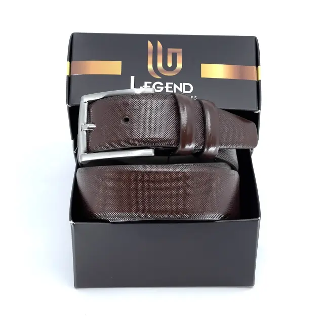 Καφέ Ζώνη P.U. Leather 3,5 cm 2