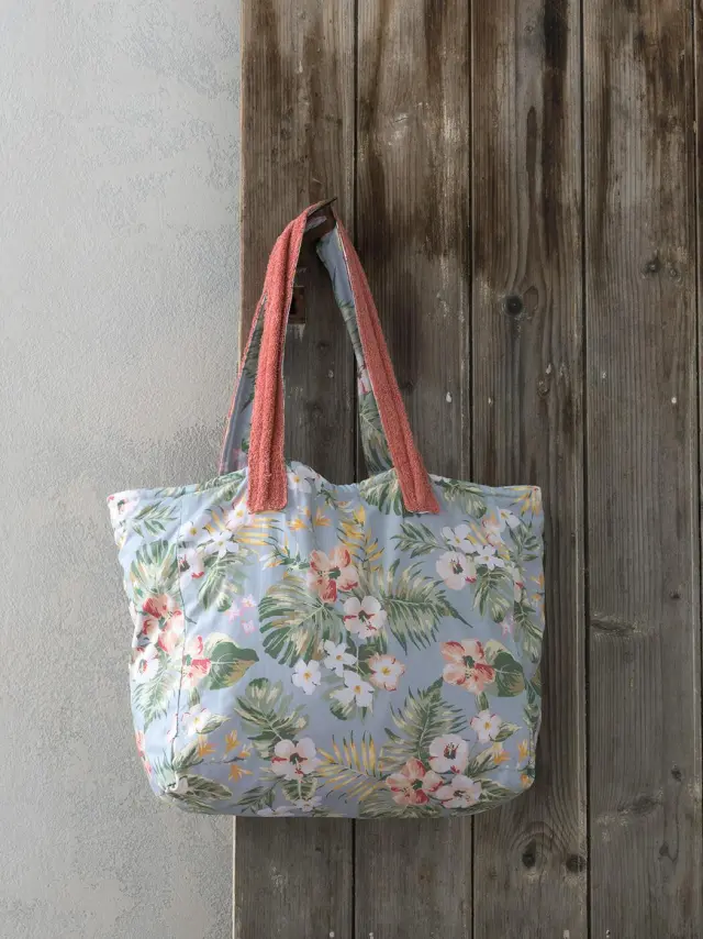 Nima Τσάντα Θαλάσσης 46x60 δυο όψεων Jungle Flower 2