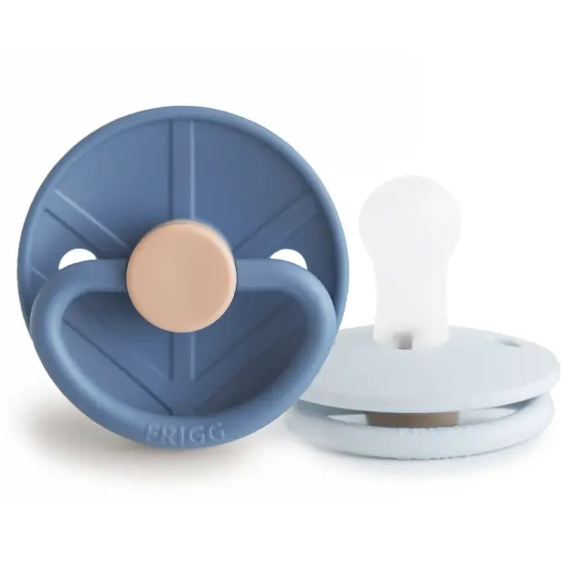 Σετ 2 Πιπίλες Σιλικόνης FRIGG Little Viking Ocean View/Powder Blue 0-6 Μηνών Baby Oliver