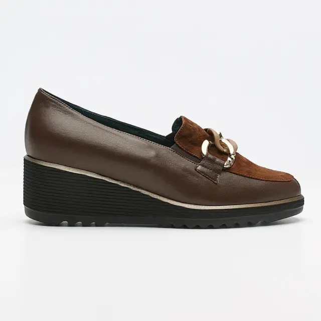Soffice Sogno Μοκασίνια-Loafers Γυναικείο δέρμα/δέρμα Nubuck Καφέ ASS/23121 CACAO - 40