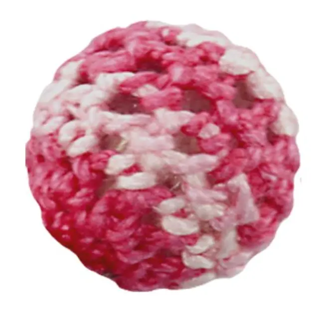 Χάντρα Μάλλινη Round Rose Mix 18mm - 5τεμ