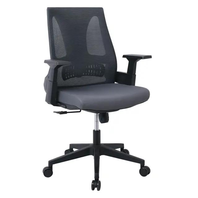 Πολυθρόνα Γραφείου BF8760 Γκρι Ύφασμα/Mesh 65x62x97/107cm