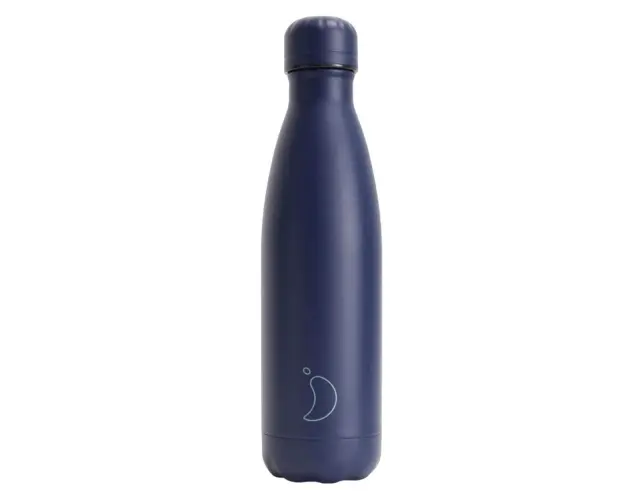 Μπουκάλι Θερμός Original Chilly's με χωρητικότητα 500ml και διατήρηση θερμοκρασίας 12h ζεστό / 24h κρύο - All Navy
