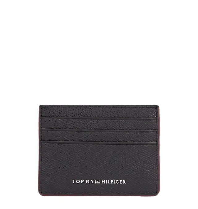 Καρτοθήκη TOMMY HILFIGER TH Struc Leather CC Holder 11606 Μαύρο.