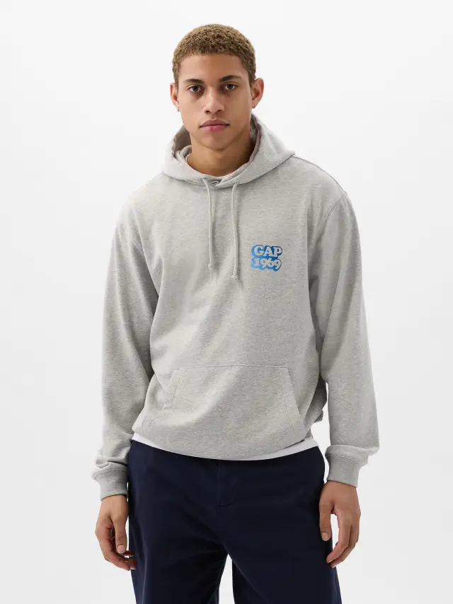 Γκρι Gap 1969 Φούτερ LIGHT HEATHER GREY B08 - XL
