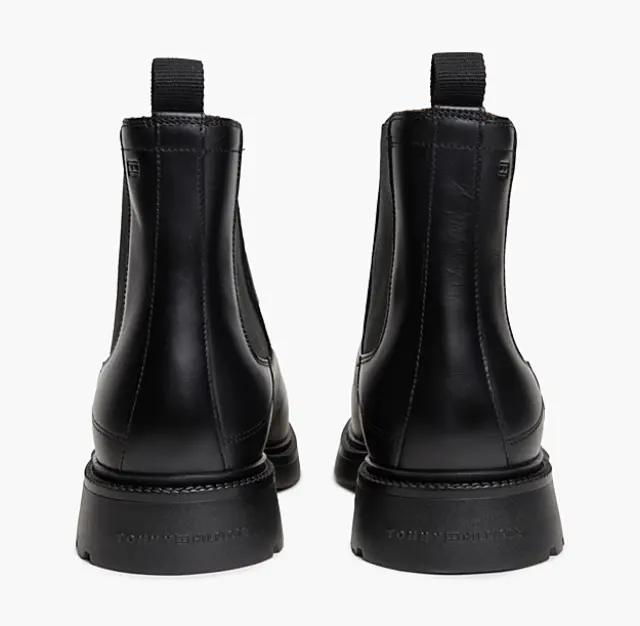 Ανδρικά Μποτάκια Δερμάτινα Tommy Hilfiger Chelsea Boots FM0FM05966 BDS Μαύρα Μαύρο - 41 3