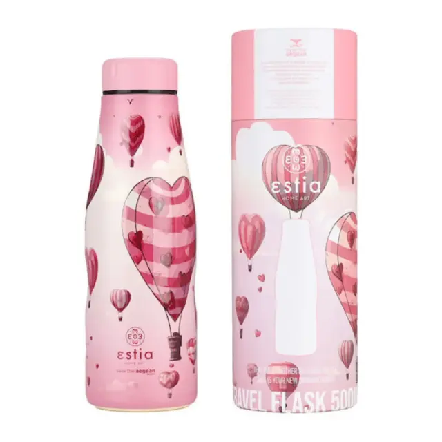 Estia Travel Flask Save the Aegean Μπουκάλι Θερμός Ανοξείδωτο Love ascend 500ml 3