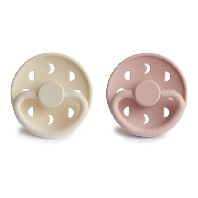 Σετ 2 Πιπίλες Σιλικόνης FRIGG Moon Phase Blush/Cream 6-18 Μηνών Baby Oliver 2