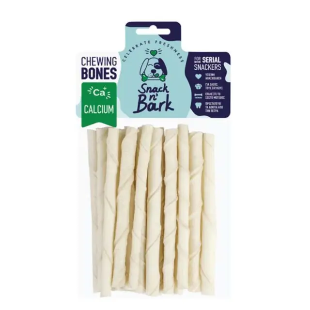 Snack n' Bark Twisted Stick Ασβεστίου 12.5cm 5-7gr 20Τμχ 20Τεμ. 12.5cm x 5-7gr