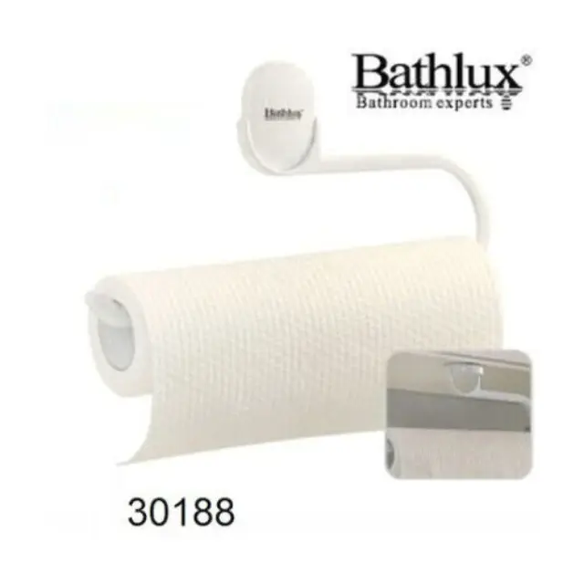 Bathlux 30188 Επιτοίχια Χαρτοθήκη Πλαστική Λευκή 3