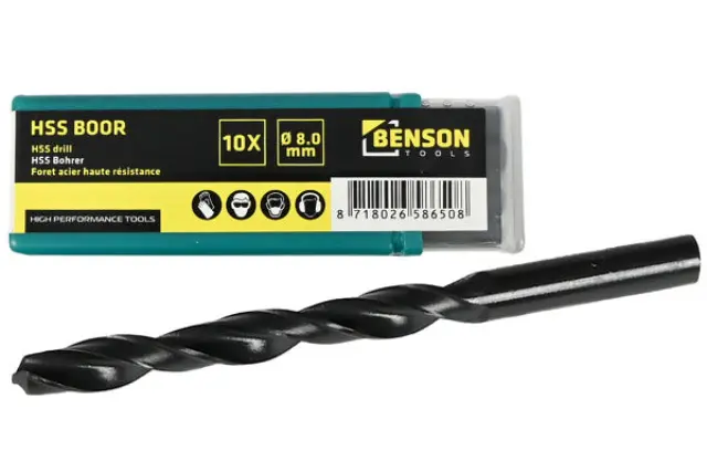 HSS drill 8.0 mm 10 pieces