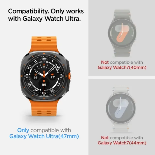Spigen GLAS.tR ez Fit Galaxy Watch Ultra 47mm Clear [2 PACK] 3