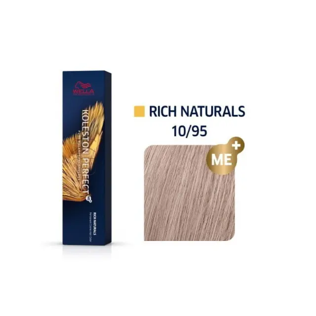 Wella Professionals Koleston Perfect Me+ Rich Natuals 60ml | Απόχρωση 10/95 Κατάξανθο Ιριζέ Φιμέ Μαονί
