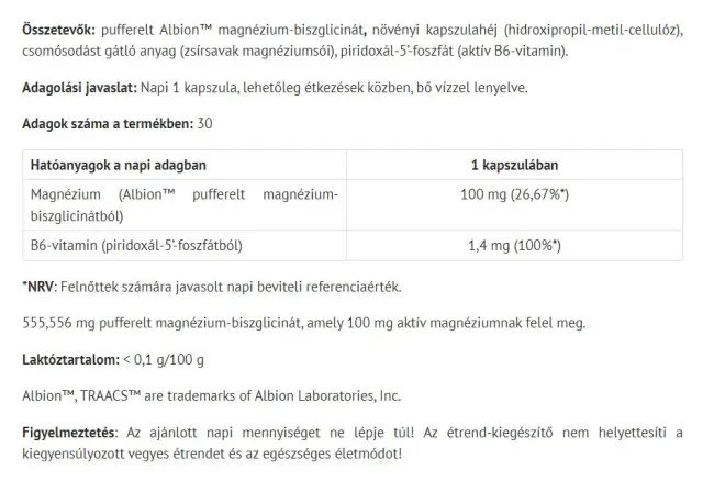 Natur Tanya Vegan Magnesium Active B6 2