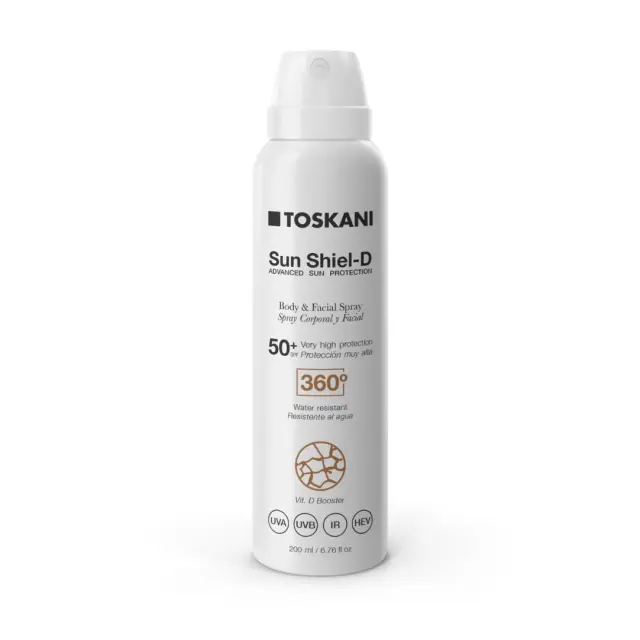 TOSKANI Sun Shiel-D Body And Facial Spray SPF50+ 200ml