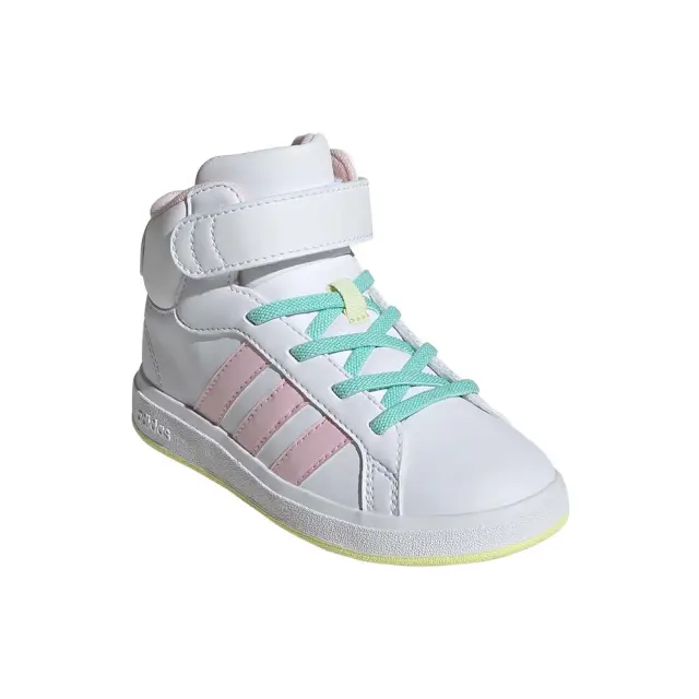 adidas Sportswear Kids Grand Court Mid K Άσπρο - Ροζ IE8705 (adidas Sportswear) 3