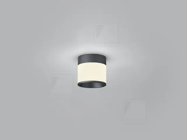 SOU Φωτιστικό Οροφής LED Επιφανείας 9W 2700K Mat Black Direct Indirect Μαύρο 3