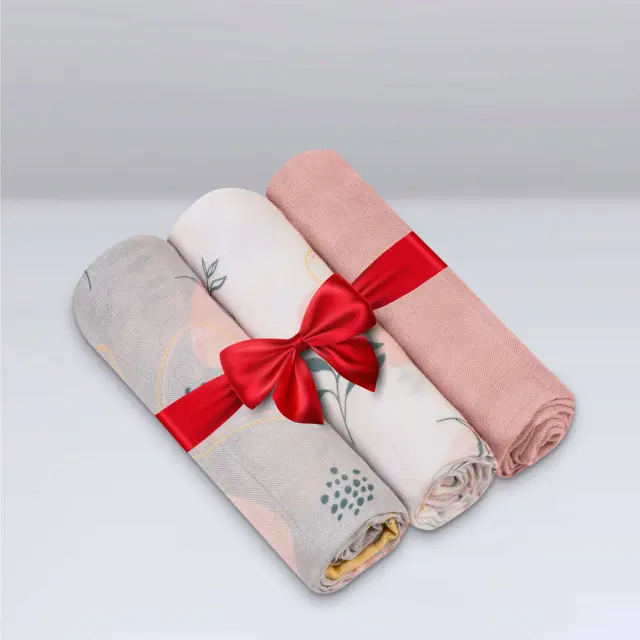 Lionelo Leaf Bamboo Πάνες Αγκαλιάς 70Χ70 Σετ 3 Τεμ 3
