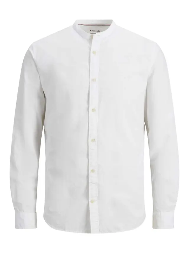 JJESUMMER BAND SHIRT L/S S22 NOOS White