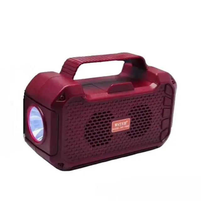 WSTER WS-5395 Ηχείο Bluetooth με Ραδιόφωνο Κόκκινο