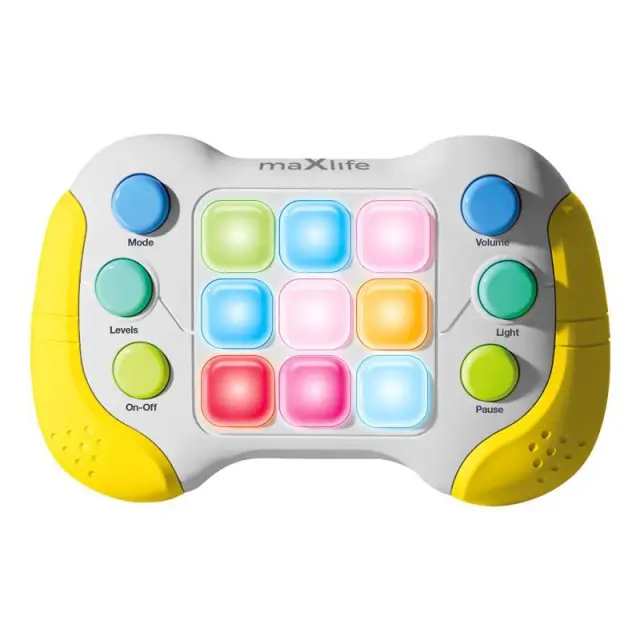 Φορητό Παιχνίδι Maxlife MXPS-300 Pop It Λευκό-Κίτρινο N69483