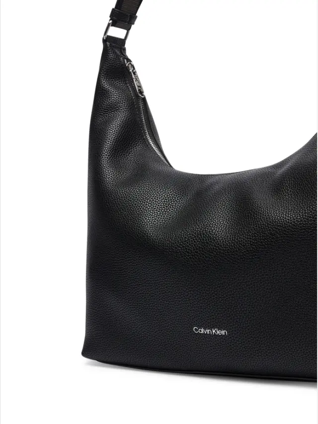 Calvin Klein Γυναικεία Μεσαία Τσάντα Ώμου Webbing Strap Medium Shoulder Bag Μαύρο 2