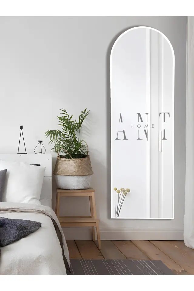 Stewehome Διακοσμητικός οβάλ καθρέφτης τοίχου MDF 180x60 cm 3