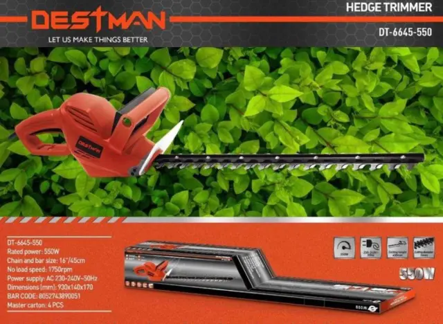 Ηλεκτρικό Μπορντουροψάλιδο 550W με μήκος λάμας 45cm Destman DT-6645-550