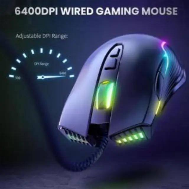 Ενσύρματο Ποντίκι Gaming Onikuma CW905 RGB Μαύρο N70823 3