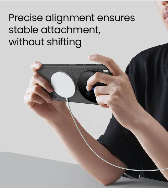 Nillkin Super Frosted PRO Magnetic Back Cover for Vivo X300 Ultra Black 3