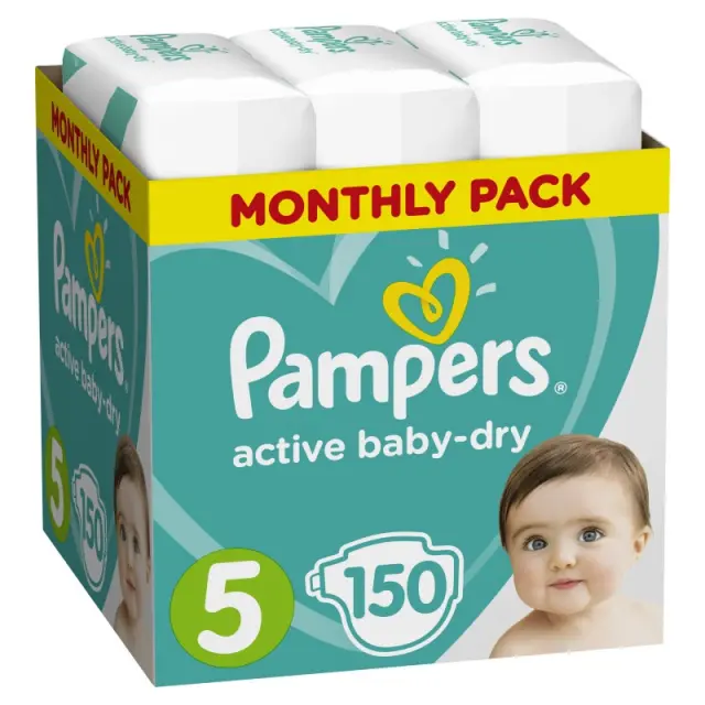 Πανες Pampers Active Baby Monthly Pack Νο5 (11-16kg) 150τεμ