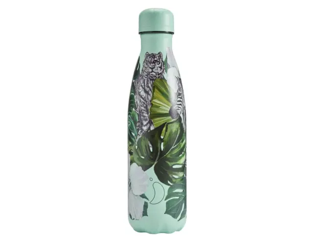 Μπουκάλι Θερμός Tropical Original Chilly's με χωρητικότητα 500ml και διατήρηση θερμοκρασίας 12h ζεστό / 24h κρύο - Wild Monstera