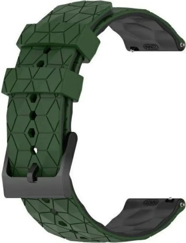 Beline® Football Texture Λουράκι για Ρολόι 20mm-Green 2