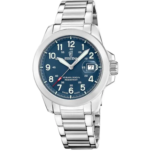 Festina Swiss Made Men's Watch Silver Stainless Steel Bracelet F20081/2
