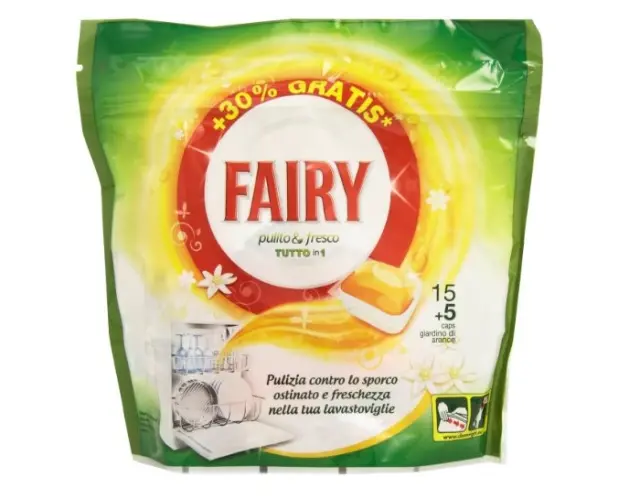 Ταμπλέτες Πλυντηρίου Πιάτων Fairy All In 1 Orange 15+5Τμχ