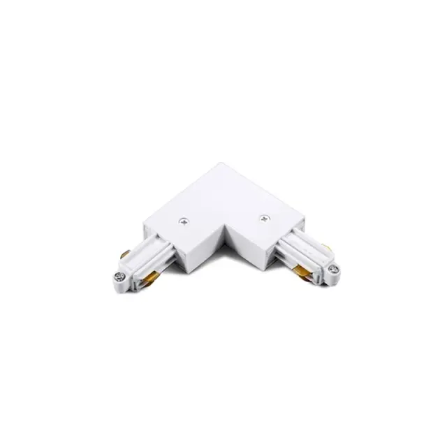 Aca Light ΣΥΝΔΕΣΜΟΣ 90° ΓΩΝΙΑΚΟΣ ΡΑΓΑΣ 2 ΚΑΛΩΔΙΩΝ ΛΕΥΚΟ
