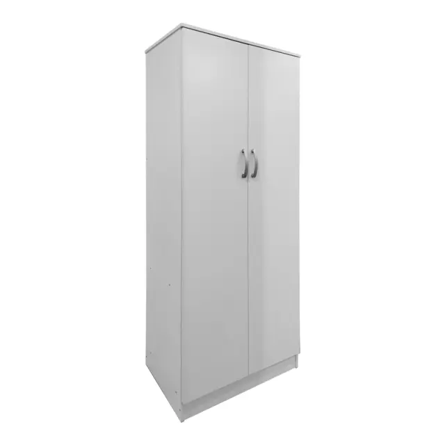 Ντουλάπα εξάφυλλη με πατάρι Athos ΙΙ pakoworld λευκή 240x42x240εκ 2
