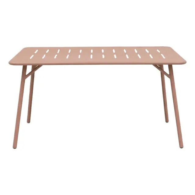 Τραπέζι Moraja pakoworld terracotta μέταλλο 140x80x72εκ 2