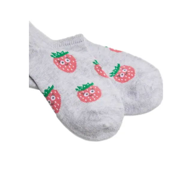 Ysabel Mora Παιδικές Κάλτσες Σοσόνια Κορίτσι Sockarats Strawberries, Χρώμα Γκρι 2