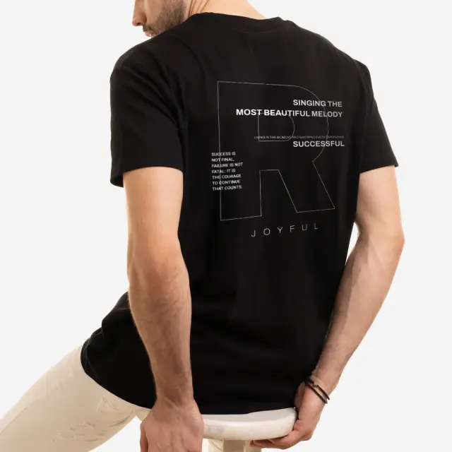 T-shirt Noshame® Μαύρο με τύπωμα Successful - 132534 - XXL 3